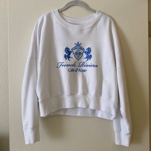 Abercrombie & Fitch Cropped French Riviera Sweatshirt